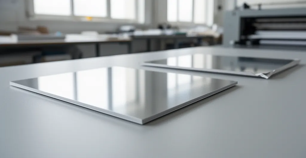 Comparaison visuelle entre impression directe flatbed et contrecollage sur panneaux rigides