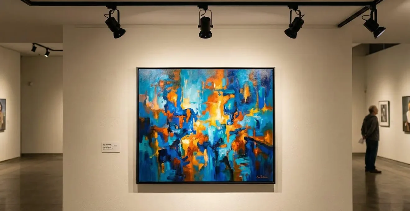 Installation d'éclairage professionnel pour tirage d'art avec angle d'incidence optimal